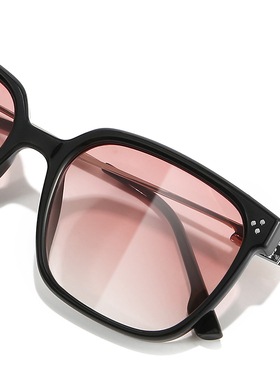 GM黑框墨镜女落日色2024年新款