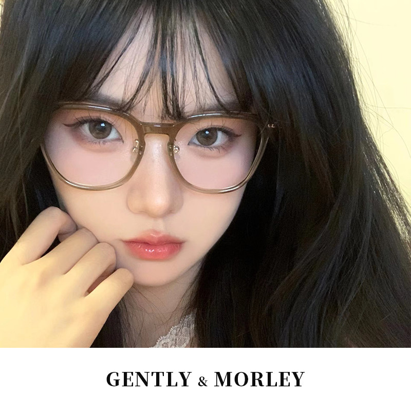 gm冷茶色女款方框防蓝光抗辐射眼镜 gently morley防蓝光镜