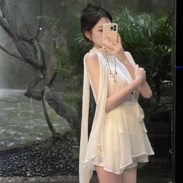 Loose pure lust pullover sleeveless chiffon tie
