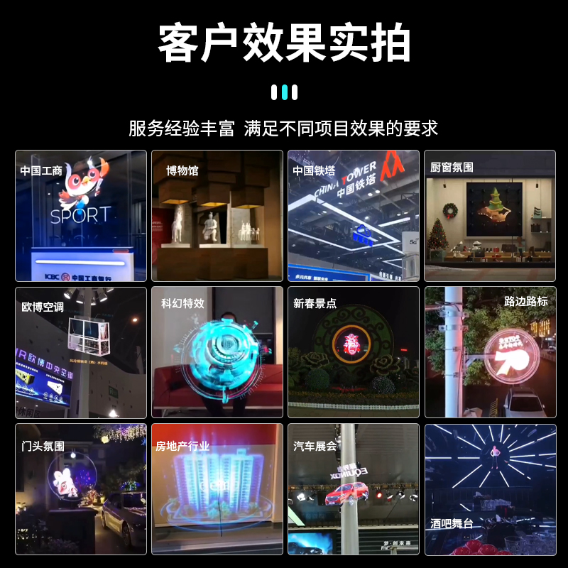 全息3d投影悬浮裸眼吸睛引流空中成像炫酷风扇屏立体新颖广告机 - 图2