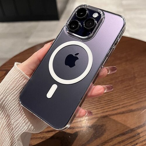 umj适用于iphone16手机壳透明硬壳17Air/15plus磁吸无线充电苹果14proMax超薄新款13p简约12高级保护套男女生 - 图0