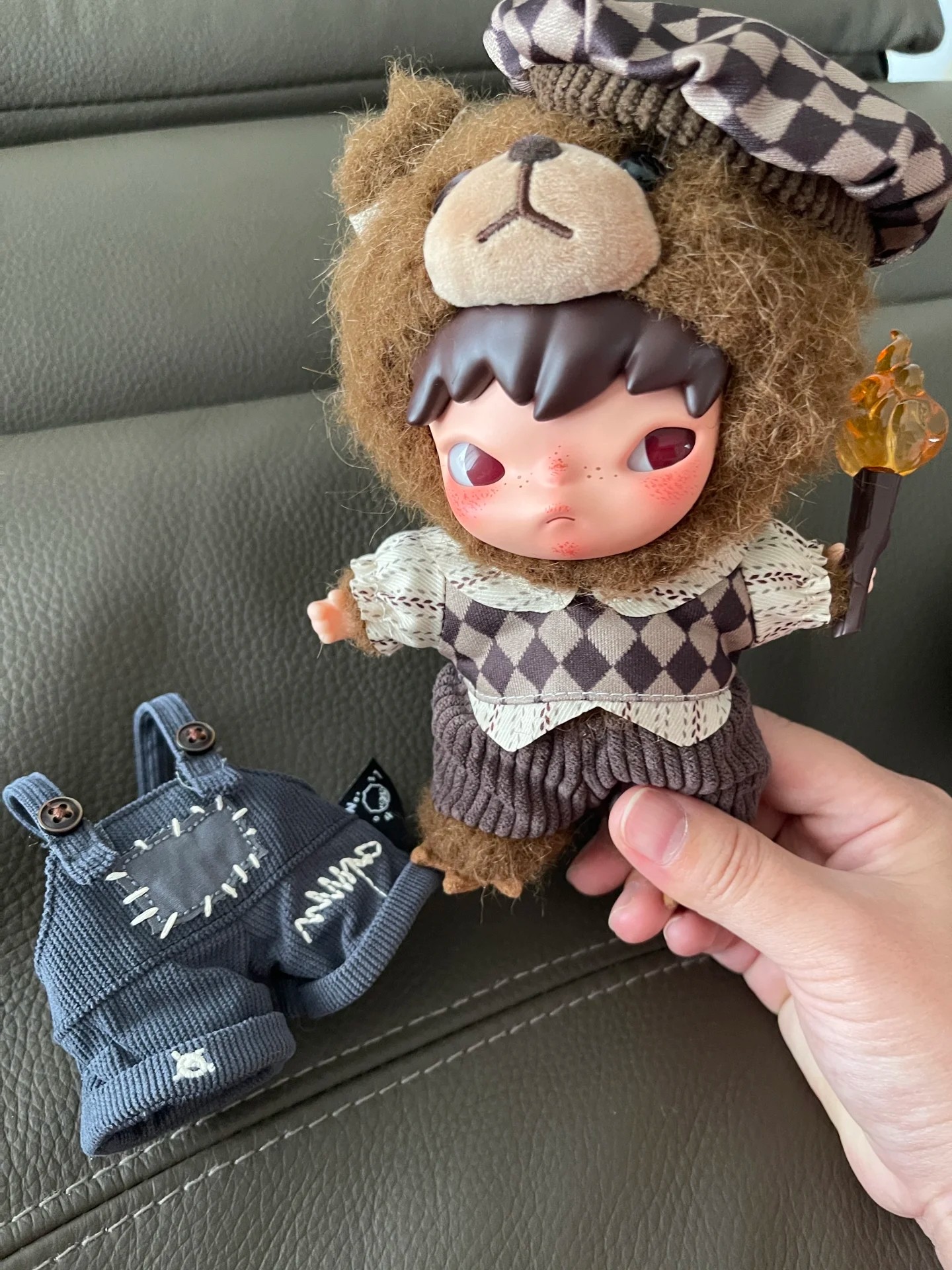 泡泡玛特小野为喜乐而战搪胶娃衣20cm大号衣服棉花娃娃美拉德换装 - 图3