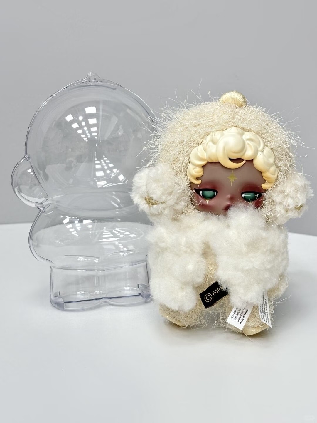 泡泡玛特sp23三代保护壳不眠剧场遗忘小熊保护壳罩透明壳搪胶毛绒 - 图0