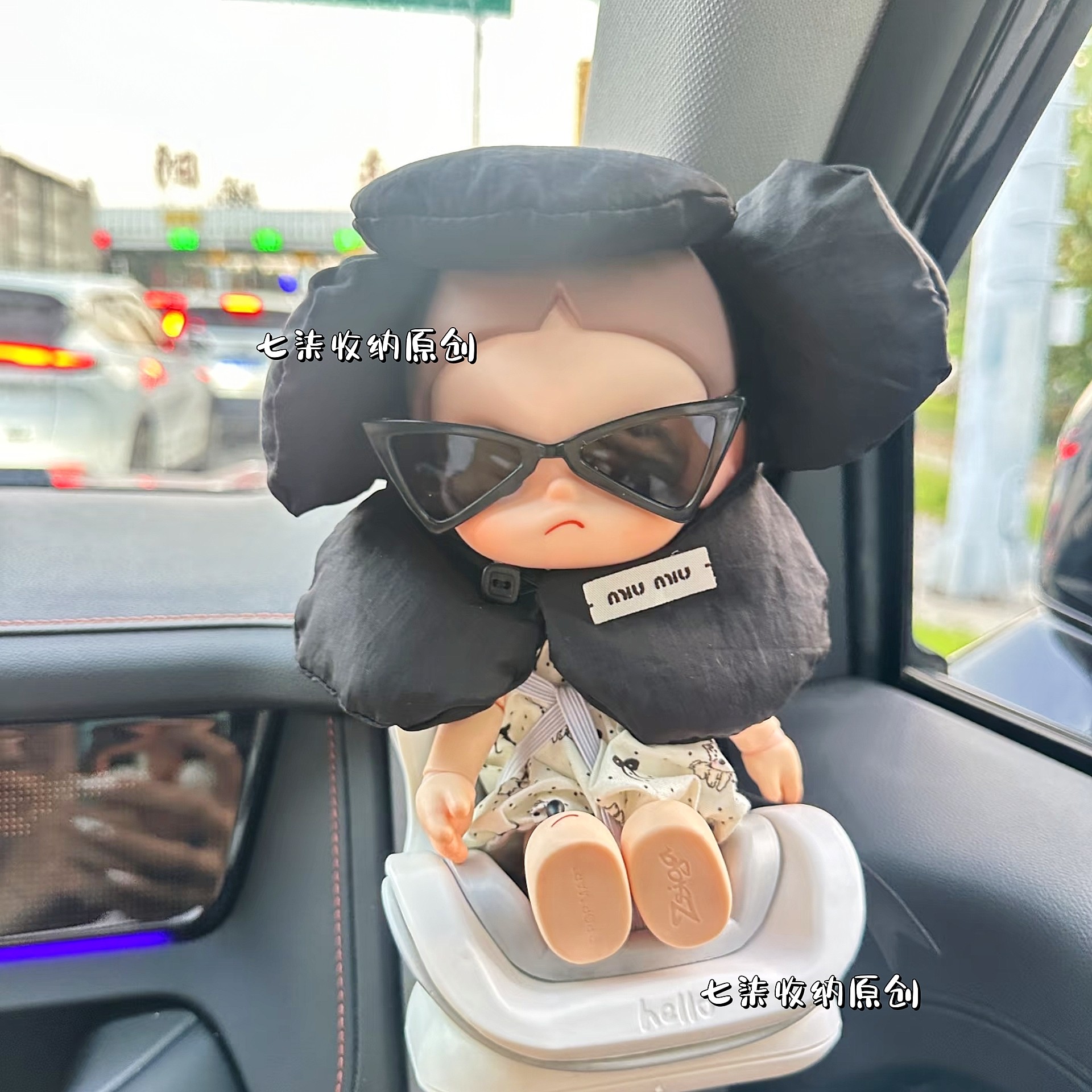 泡泡玛特嘎子姐1/8可动人偶拉布布出风口车载座椅车内展示道具,淘宝优惠券,粉丝福利购,淘宝优惠卷