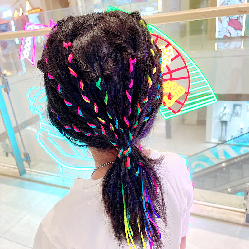 儿童编发彩绳粗细脏脏辫女童七彩色头绳彩带藏族辫子发绳丝带头饰,淘宝优惠券,粉丝福利购,淘宝优惠卷