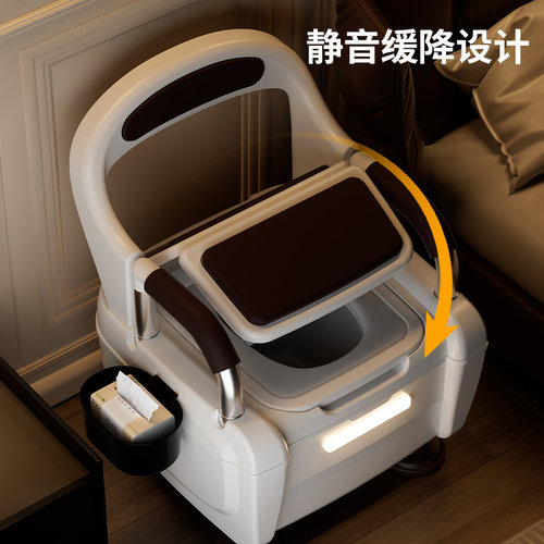 老人马桶坐便器家用可移动便携残疾老年入孕妇病人室内安全座便椅 - 图2