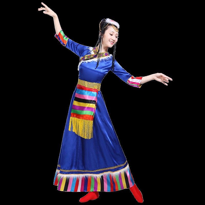 少数民族藏族舞蹈演出服装女款式 abouthoney民族服装/舞台装