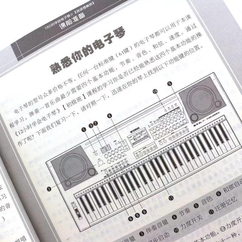 正版12小时学会电子琴2 进阶提高班中级 时老师简谱电子琴谱初学入门自学教程书 北京体育大学社 零基础教学流行歌曲大全曲谱书籍