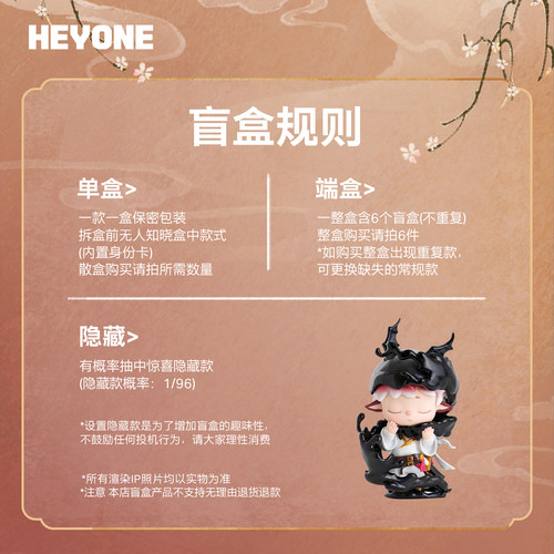 【奖励专属江衡&李沛恩】HEYONE黑玩MIMI-九州行新国风手办潮玩 - 图1