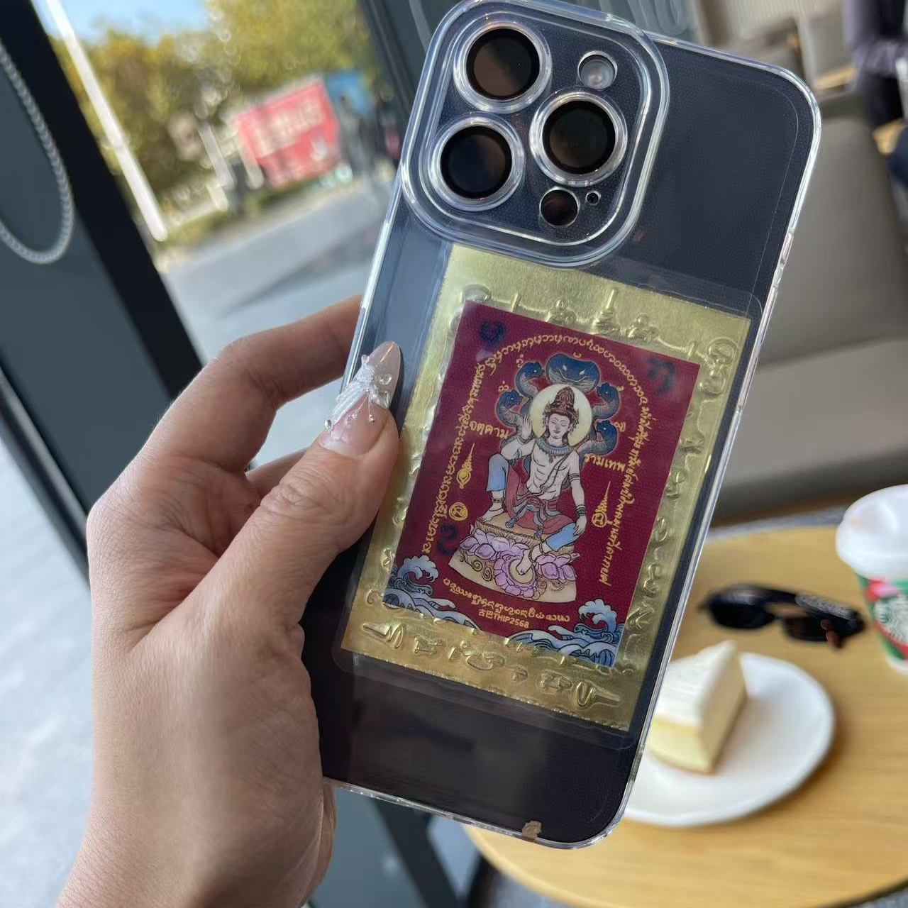 泰兰阁 泰国佛牌 古巴Thip泽度金全能符片 泰经文手刻保身卡 原庙 - 图1