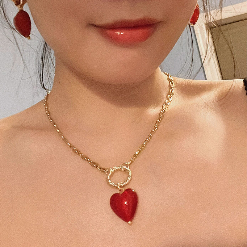 mayol jewelry宋妍霏同款克莱因蓝爱心项链女穆拉诺轻奢小众吊坠 - 图0