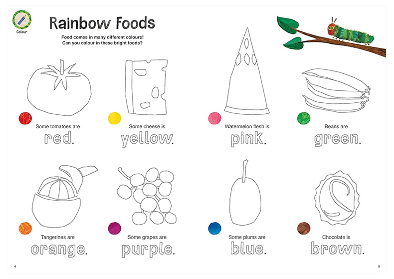 【预售】英文原版 好饿好饿的毛毛虫 盛宴贴纸和图画书 The Very Hungry Caterpillar's Feast Sticker and Colouring Book - 图3