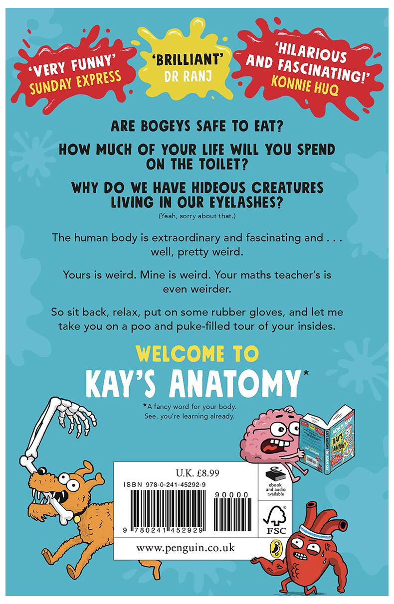 【预售】凯的解剖学 人体指南完整版 英文原版 Kay s Anatomy A Complete Guide to the Human Body Adam Kay【善优图书】 - 图0