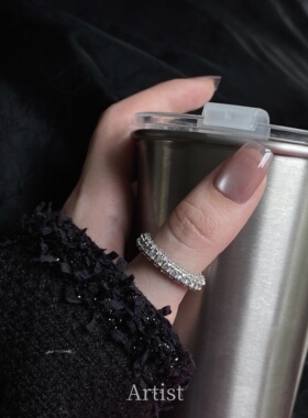 锆石钛钢钻石戒指女小众设计