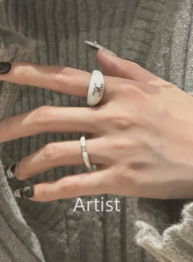 滴釉戒指套装女ins高级感