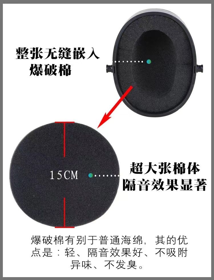 专业防吵睡觉用隔音耳罩学生宿舍睡眠神器超强静音工业耳机头戴式 - 图3