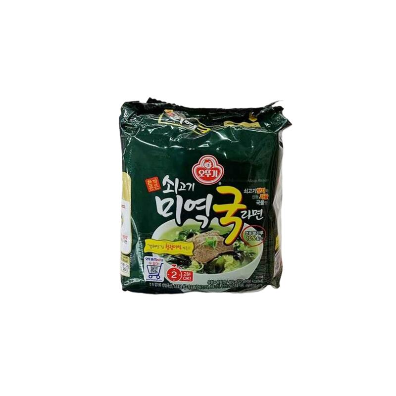 韩国直邮不倒翁OTTOGI海带牛肉汤面115g*4袋大包装方便面泡面拉面-图3