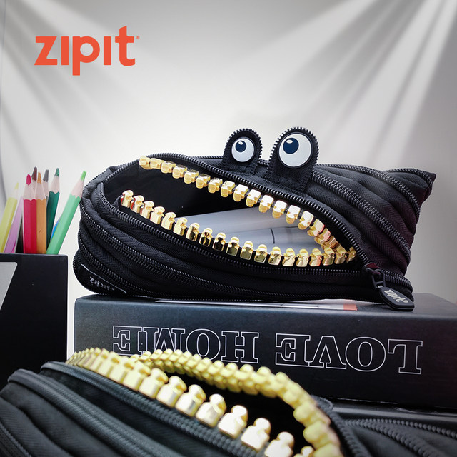 ZIPIT Monster Pencil Case for Kids, Pencil Pouch for School, Pencil Bag for  Boys and Girls (Orange)