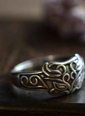 FuGui 原创设计兽面古风个性戒指男士泰银饕餮纹复古食指戒ins潮