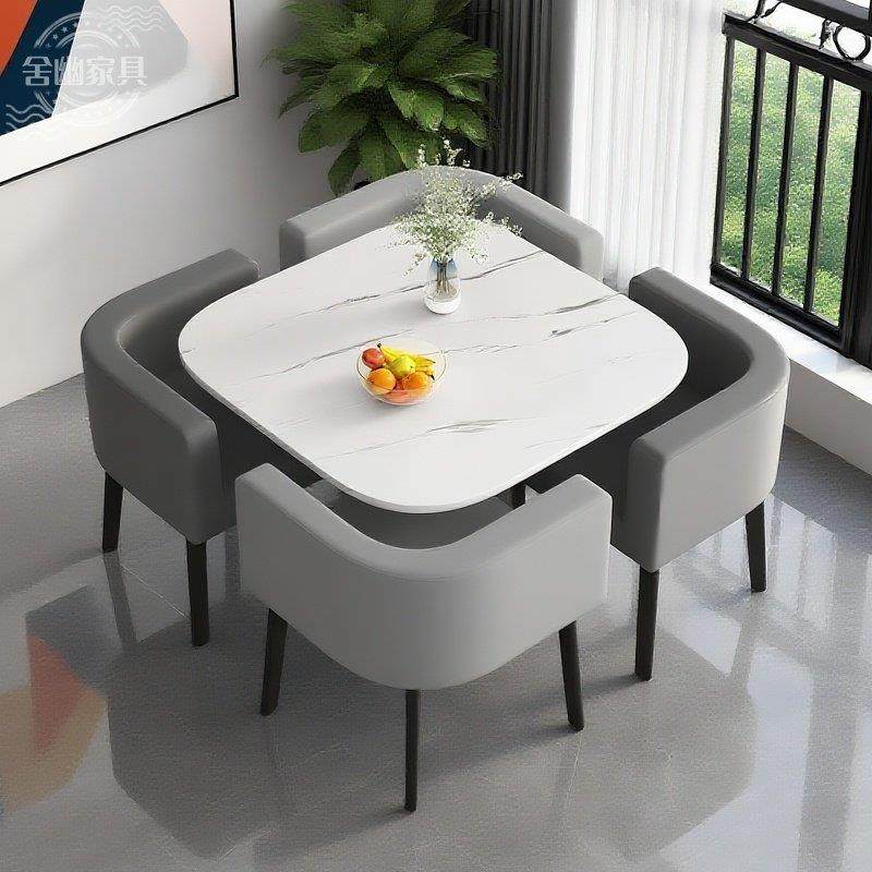 洽谈桌椅组合店铺商用接待会客小圆桌休息区简约休闲一桌四椅餐桌,淘宝优惠券,粉丝福利购,淘宝优惠卷