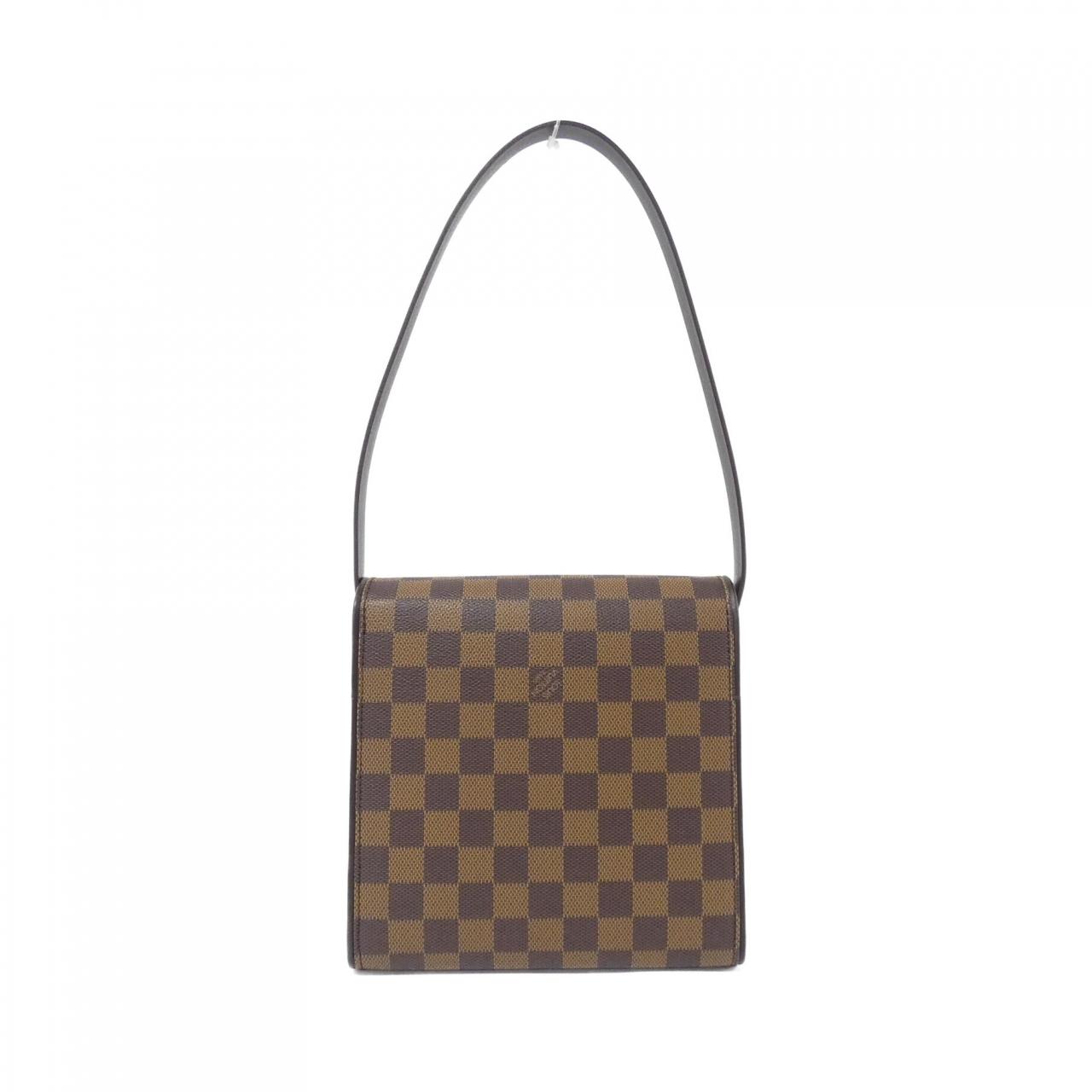 中古LV路易威登女包A级95新Damier Tribeca Mini棋盘格手提单肩包 - 图0