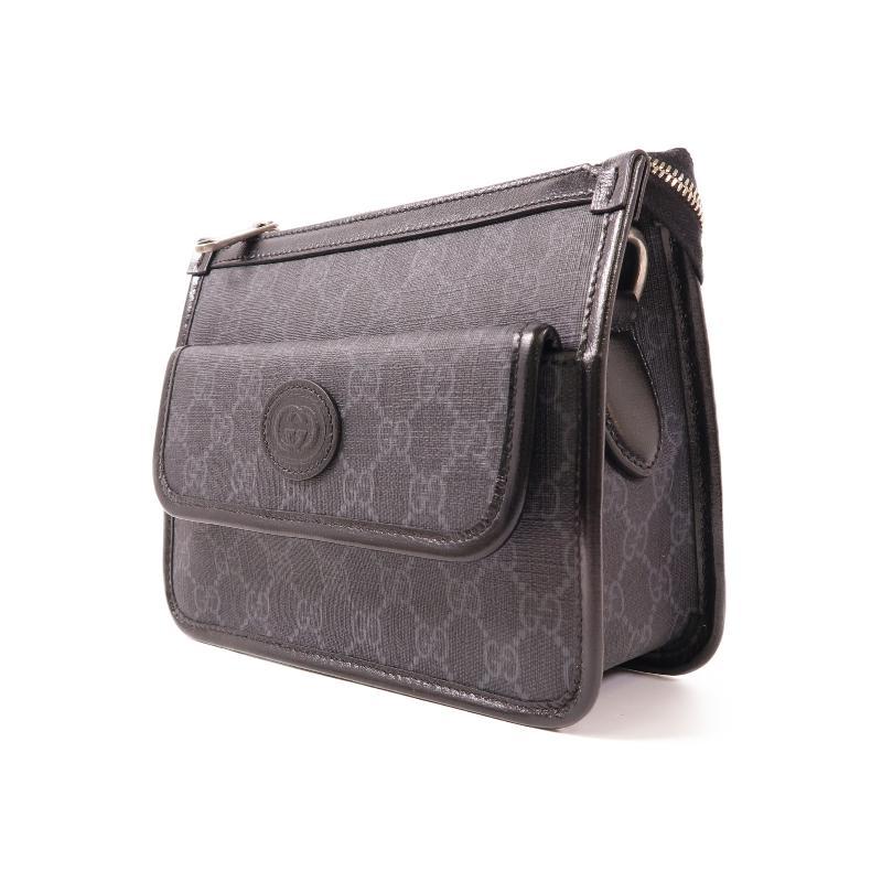 中古Gucci古驰男包A级95新Shoulder bag肩包PVC斜挎包HK时尚正品 - 图1