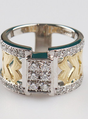 中古日本进口商品银杏叶片戒指