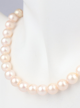 中古「95新」海水珍珠串珠项链14K白金39-42cm时尚休闲BRANDOFF