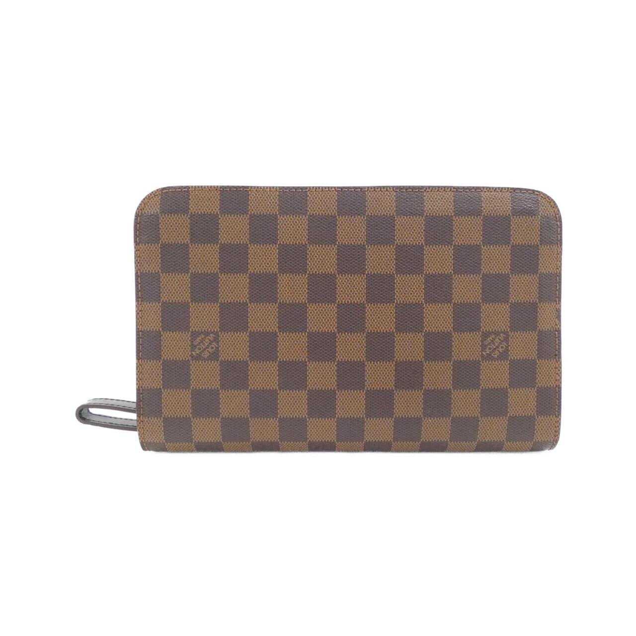 中古LV路易威登女包95新Damier Saint Louis25棋盘格零钱包手拿包