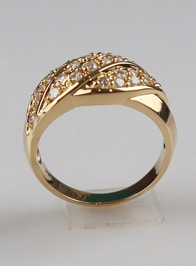 中古日本进口商品群镶钻石戒指