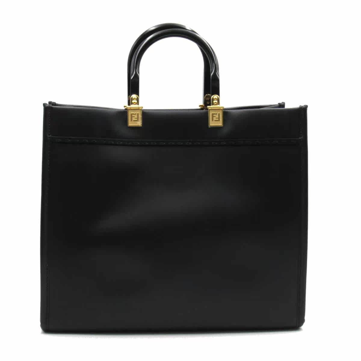 中古fendi芬迪女包a级95新totebag黑色手提包brandoff