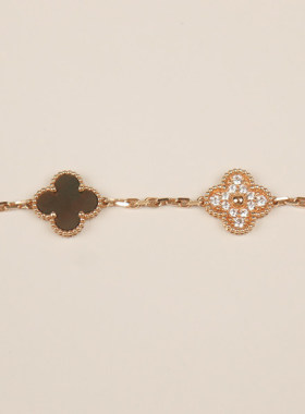 「9.5新」VCA(梵克雅宝)VINTAGE ALHAMBRA手链750玫瑰金18.5cm