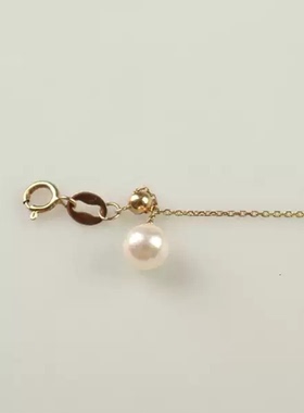 -海水珍珠手链18K黄金14-16cm