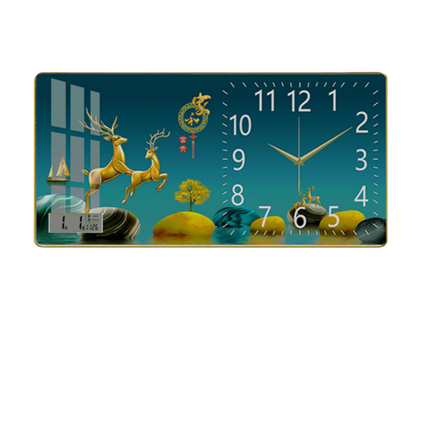 新款2025静音电池挂钟表客厅餐厅家用简约挂墙日历现代创意石英钟 - 图3