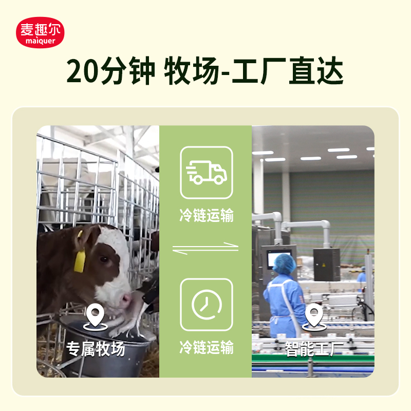 新疆麦趣尔a2纯牛奶3.6g高钙儿童牛奶学生营养早餐奶125ml*10盒 - 图2