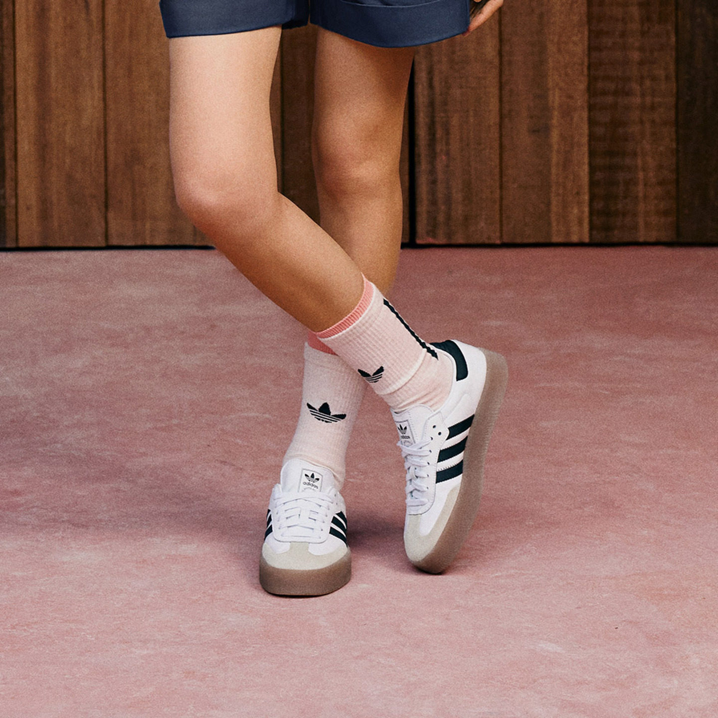 T头鞋 SAMBAE厚底增高板鞋德训鞋adidas Originals阿迪达斯三叶草,淘宝优惠券,粉丝福利购,淘宝优惠卷