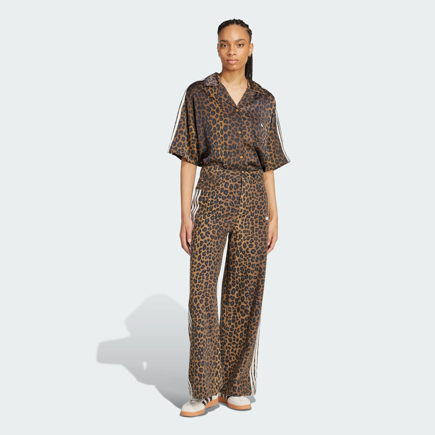 经典宽松豹纹印花牛仔运动裤女装adidas Originals阿迪达斯三叶草,淘宝优惠券,粉丝福利购,淘宝优惠卷