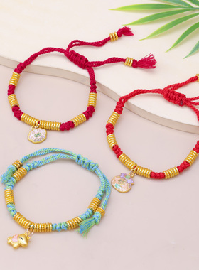 2026马年盘缠红绳手链