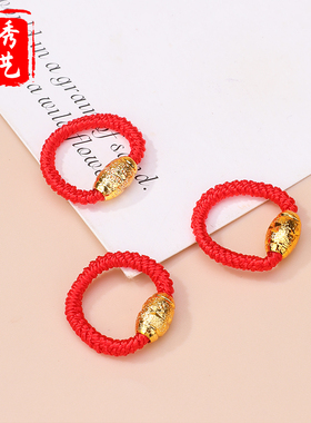 本命年红绳戒指指环转运珠情侣款