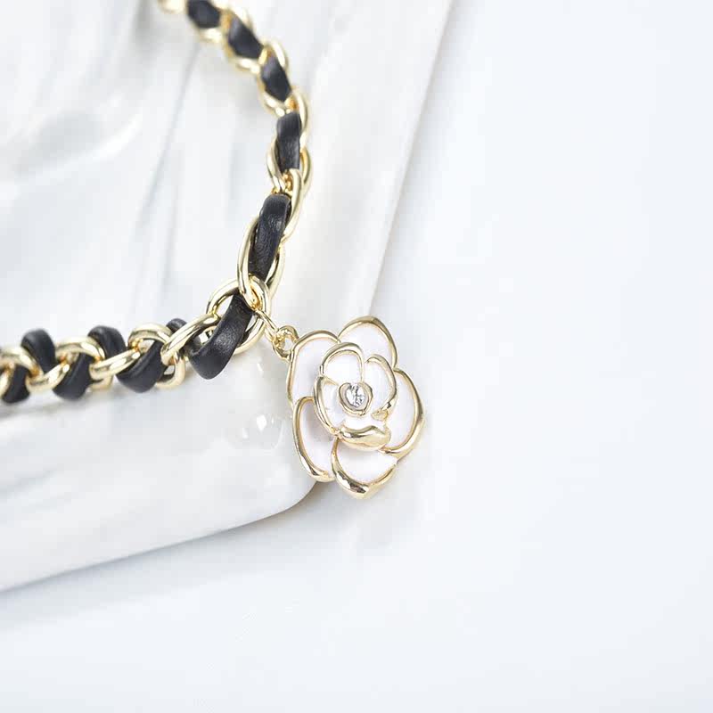 简梵洛黑色百搭2021年新款潮锁骨链 简梵洛项链