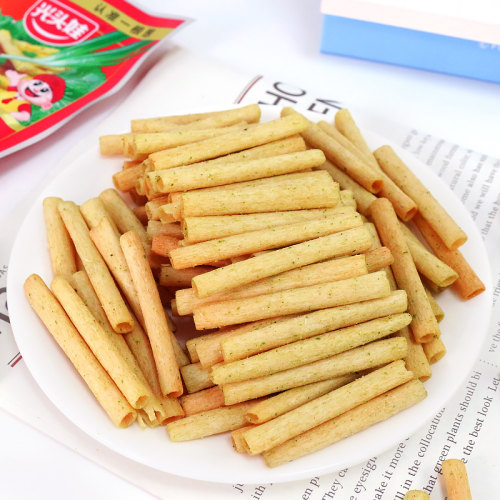 光头娃一根葱薯条56g大袋一根葱薯片葱香味膨化食品怀旧休闲零食 - 图2