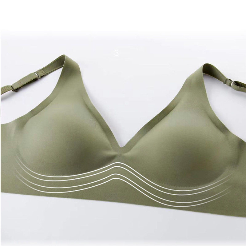 3D果冻条软支撑内衣薄小胸显大舒适聚拢收副乳调整型乳胶无痕文胸_虎窝淘