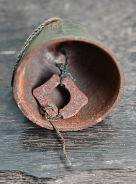 日本回流铁铃铛钟型摆件