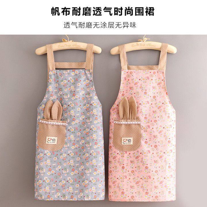 韩版新款帆布围裙厨房家用防油耐磨长袖罩衣女士餐饮上班工作服男,淘宝优惠券,粉丝福利购,淘宝优惠卷