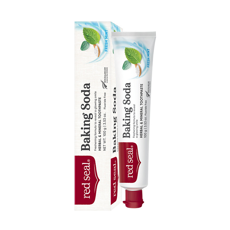 redseal红印新西兰小苏打牙膏净白双层洁净无氟低泡清口气祛黄牙