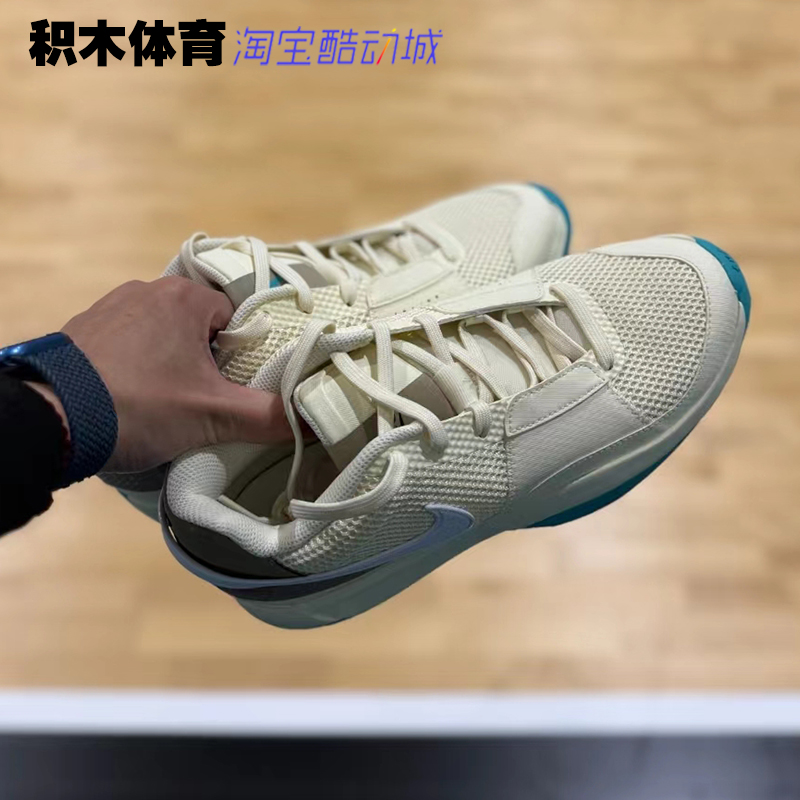 Nike耐克 Ja 1 EP黄蓝防滑耐磨低帮实战篮球鞋 DR8786-102-图1