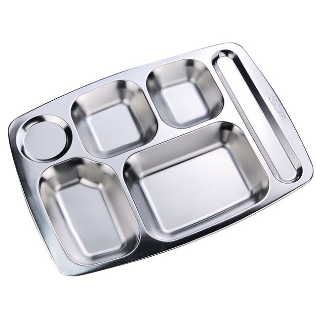 304 stainless steel custom lettering canteen adult dining tray