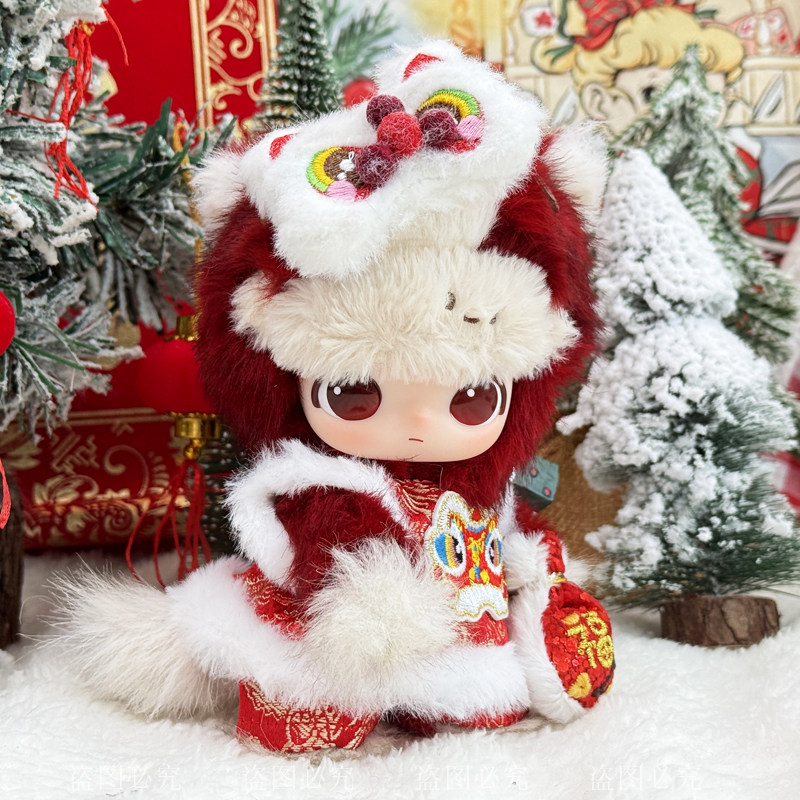 dimoo娃衣马力全开马年限定喜庆春节搪胶毛绒公仔衣服醒狮着替穿,淘宝优惠券,粉丝福利购,淘宝优惠卷