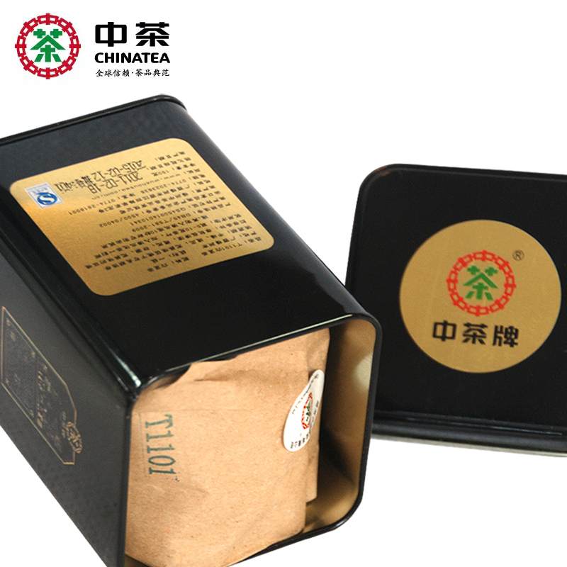 中茶牌 梧州六堡茶黑茶 2014年T1101黑罐四年陈化散茶 150g - 图1