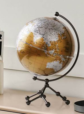 创意发光地球仪轻奢摆件客厅小夜灯书房办公室酒柜装饰品学生礼物